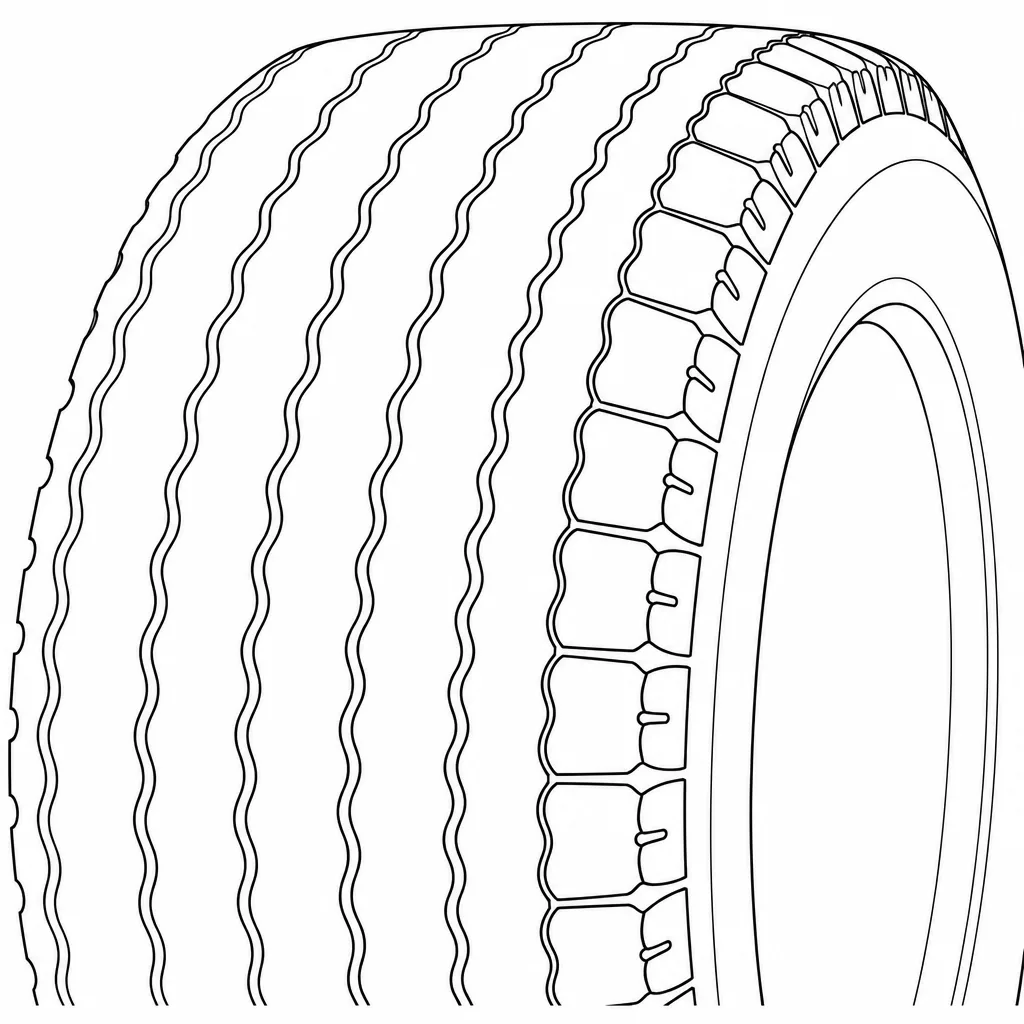 Schéma illustratif : Épaule à petits éléments rapprochés séparés par des encoches