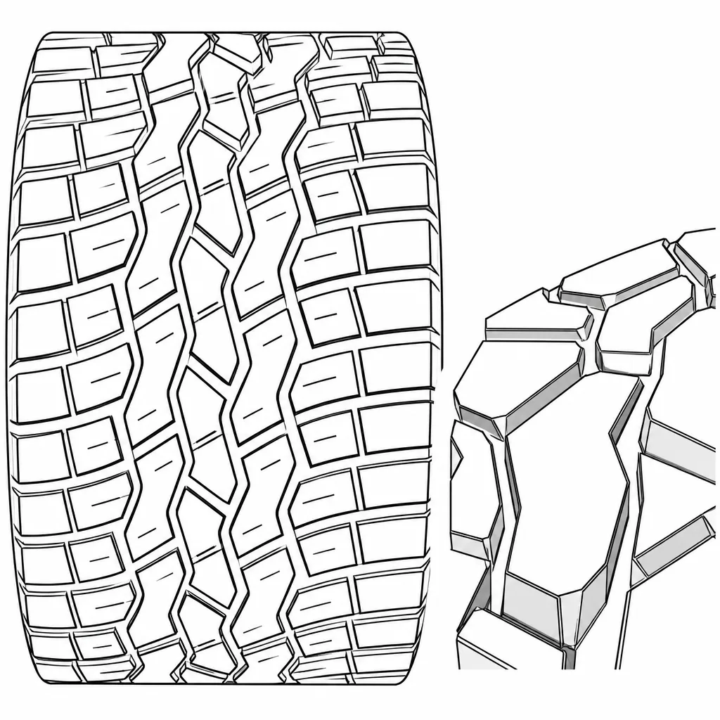 Schéma illustratif : Angles aigus et côtés multiples des pavés polygonaux